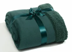 casa NOVA Sherpa-Decke Uni grün