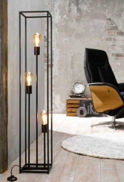 casa NOVA Stehleuchte 3flg schwarz