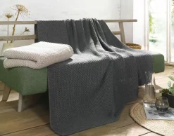 casa NOVA Strickdecke grau