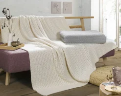 casa NOVA Strickdecke weiß