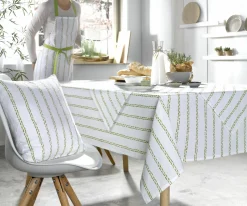casa NOVA Tischdecke grünweiß