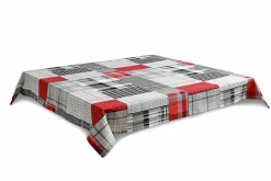 casa NOVA Tischdecke rotgrau