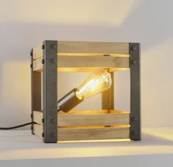 casa NOVA Tischleuchte 1flg braun