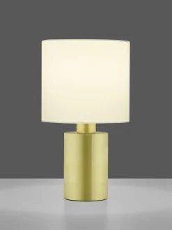 casa NOVA Tischleuchte 1flg weißgoldfarben