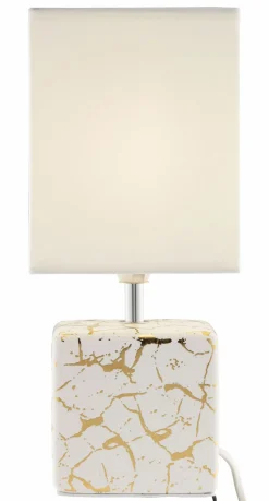 casa NOVA Tischleuchte weißgoldfarben