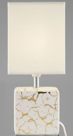 casa NOVA Tischleuchte weißgoldfarben