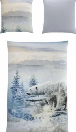 casa NOVA Wendebettwäsche graublau