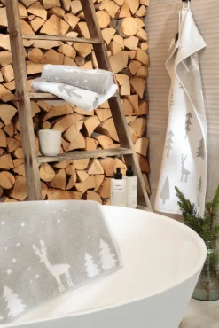 Cawö Duschtuch weißgrausilberfarben