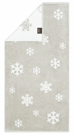 Cawö Duschtuch weißgrausilberfarben