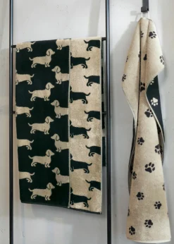 Cawö Handtuch schwarzbeige