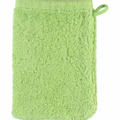 Cawö Waschhandschuh grüngelb