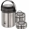 Cilio Food-Container 1,7l silberfarbenschwarz