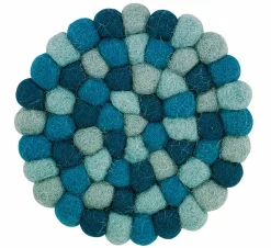 Cilio Glasuntersetzer 10cm blau