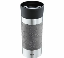 Cilio Isoliertrinkbecher 360ml grauschwarzsilberfarben