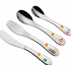 Cilio Kinderbesteck 4tlg. silberfarben