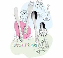 Cilio Kinderbesteck 4tlg. silberfarben