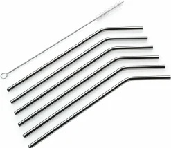 Cilio Trinkhalme silberfarben