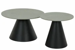 Couchtisch 2er-Set grauschwarz
