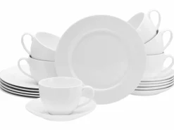 CreaTable Kaffeegeschirr 18tlg beigeweiß