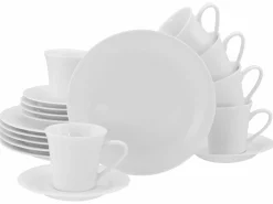CreaTable Kaffeegeschirr 18tlg weiß