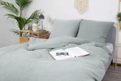 Dero Textil Musselin-Bettwäsche grau