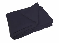 Dero Textil Musselin-Wohndecke blau