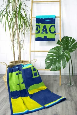 Dero Textil Strandtuch Painted Beach blaugrün