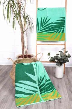 Dero Textil Strandtuch Sandy & Salty grün