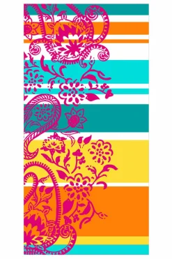 Dero Textil Strandtuch Summer Paisley mehrfarbig