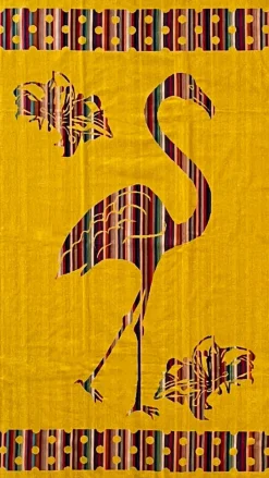 Dero Textil Velour-Strandtuch gelb