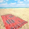 Dero Textil Velour-Strandtuch rot