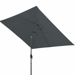 Doppler Kurbelschirm grau