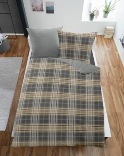 Dormisette Bettwäsche graugoldfarben