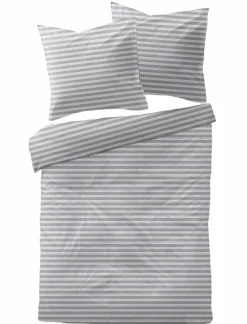 Dormisette Jersey-Melange-Bettwäsche grau