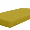 Dormisette Jersey-Spannbettlaken gelbbraun