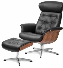 Drehsessel mit Hocker