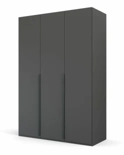Drehtürenschrank grau