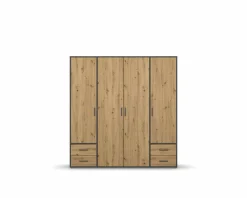 Drehtürenschrank 4trg. braun