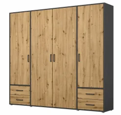 Drehtürenschrank 4trg. braun