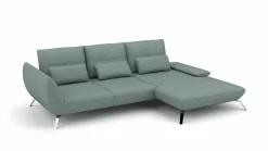 Eckgarnitur blaugrau