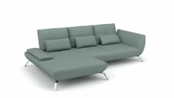 Eckgarnitur blaugrau