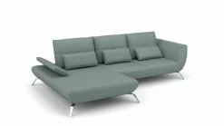 Eckgarnitur blaugrau