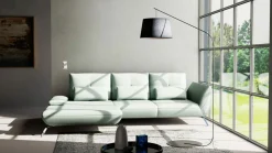 Eckgarnitur blaugrau