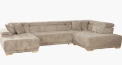Eckgarnitur U-Form beige