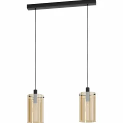 Eglo Pendelleuchte 2flg schwarzgoldfarben