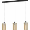 Eglo Pendelleuchte 3flg schwarzgoldfarben