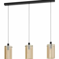 Eglo Pendelleuchte 3flg schwarzgoldfarben