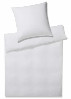 Elegante Mako-Feinjersey-Bettwäsche weiß