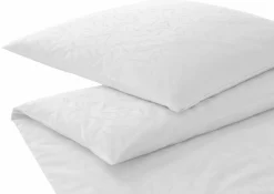 Elegante Mako-Satin-Bettwäsche weiß