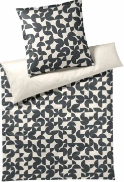 Elegante Mako-Satin-Bettwäsche schwarz